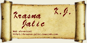 Krasna Jalić vizit kartica
